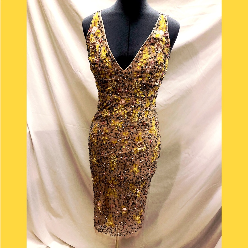 Gianni Bini “A Walk In the Park” dress beaded sz O